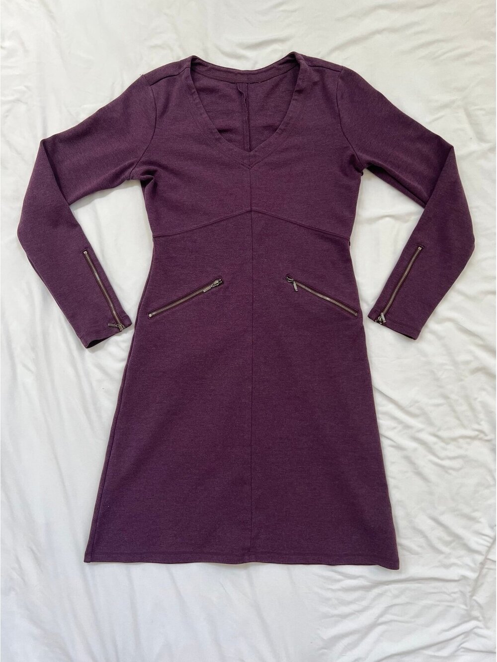 Athleta women’s size medium plum ponte knit celebration dress